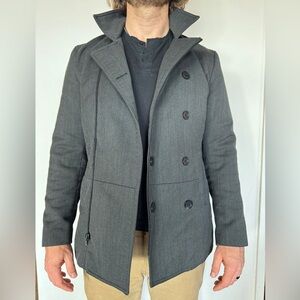 Grey Water-resistant Peacoat